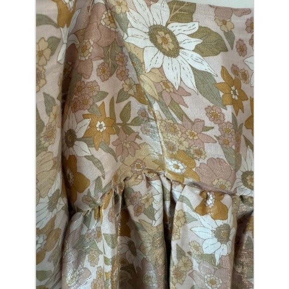 Storia Women's Babydoll Dress Size S 100% Polyester Floral Puff Sleeves Fairy - Picture 6 of 8